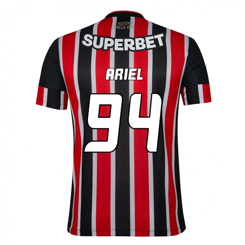 Danxen Niño Camiseta Ariel #94 Rojo Negro Blanco 2ª Equipación 2025/26 La Camisa México