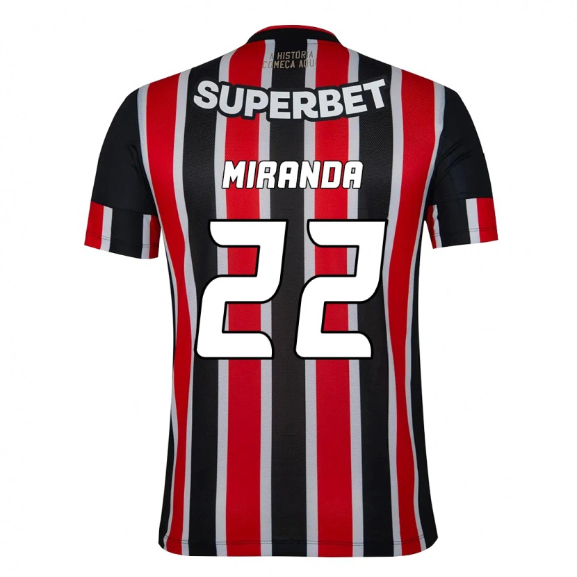 Danxen Niño Camiseta Miranda #22 Rojo Negro Blanco 2ª Equipación 2025/26 La Camisa México