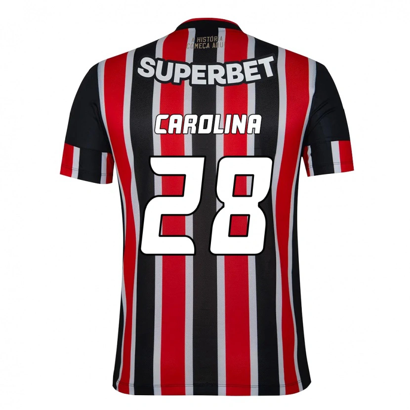 Danxen Niño Camiseta Ana Carolina #28 Negro Rojo 2ª Equipación 2025/26 La Camisa México