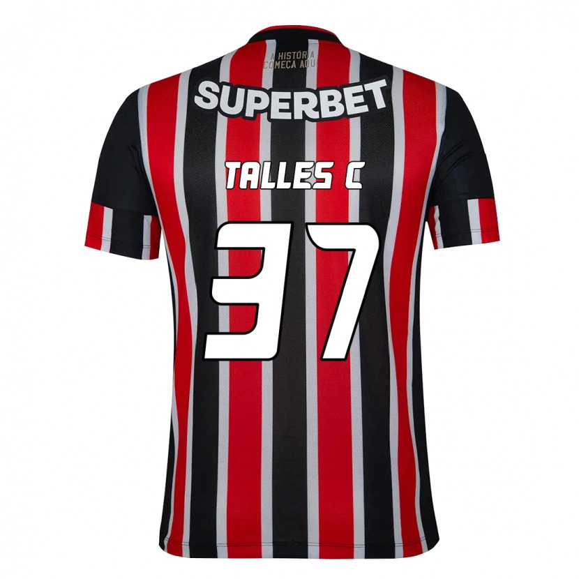Danxen Niño Camiseta Talles #37 Rojo Negro Blanco 2ª Equipación 2025/26 La Camisa México