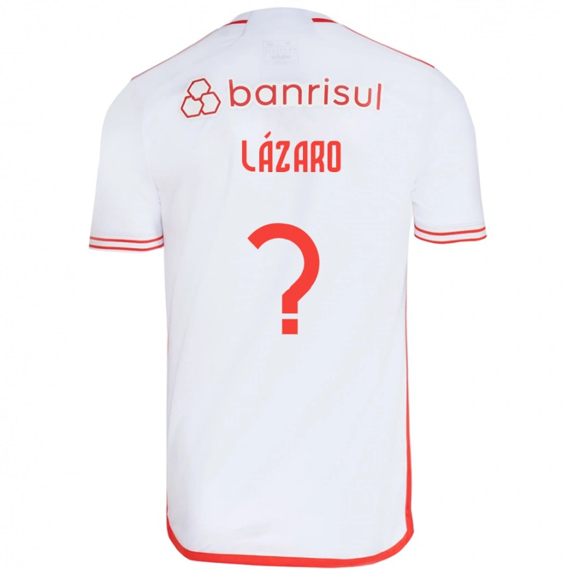 Danxen Niño Camiseta Lázaro #0 Rojo Blanco 2ª Equipación 2025/26 La Camisa México