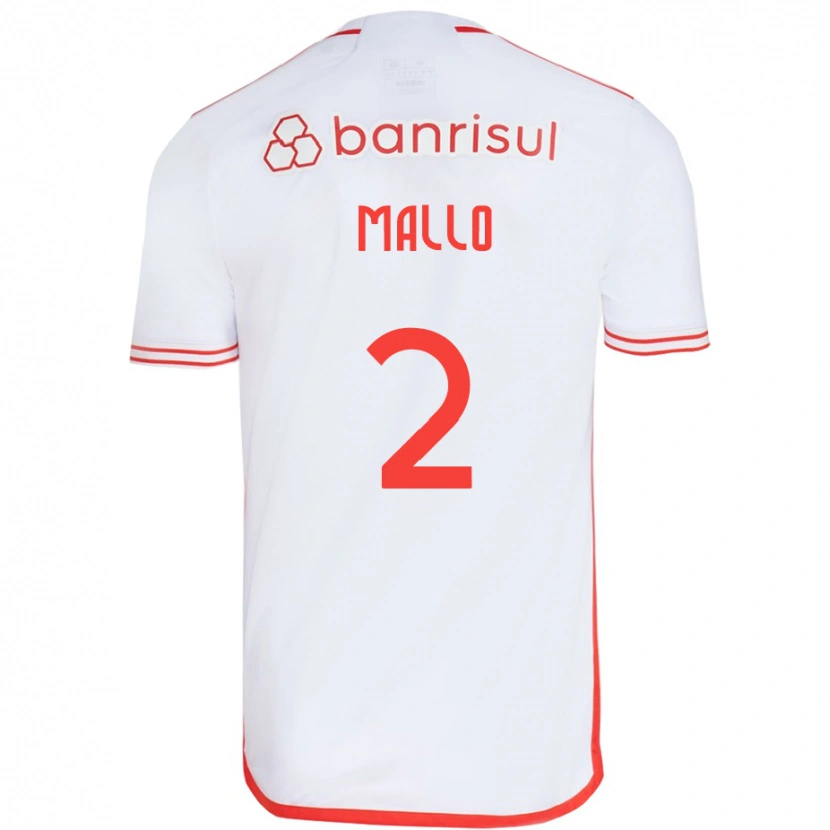 Danxen Niño Camiseta Hugo Mallo #2 Blanco Rojo 2ª Equipación 2025/26 La Camisa México
