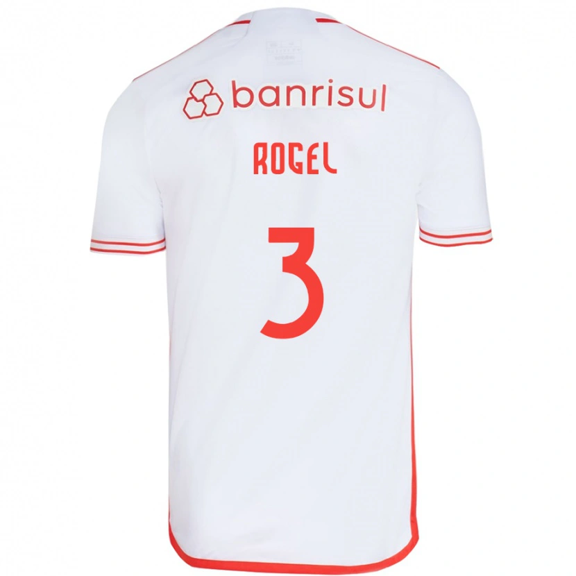 Danxen Niño Camiseta Agustín Rogel #3 Rojo Blanco 2ª Equipación 2025/26 La Camisa México