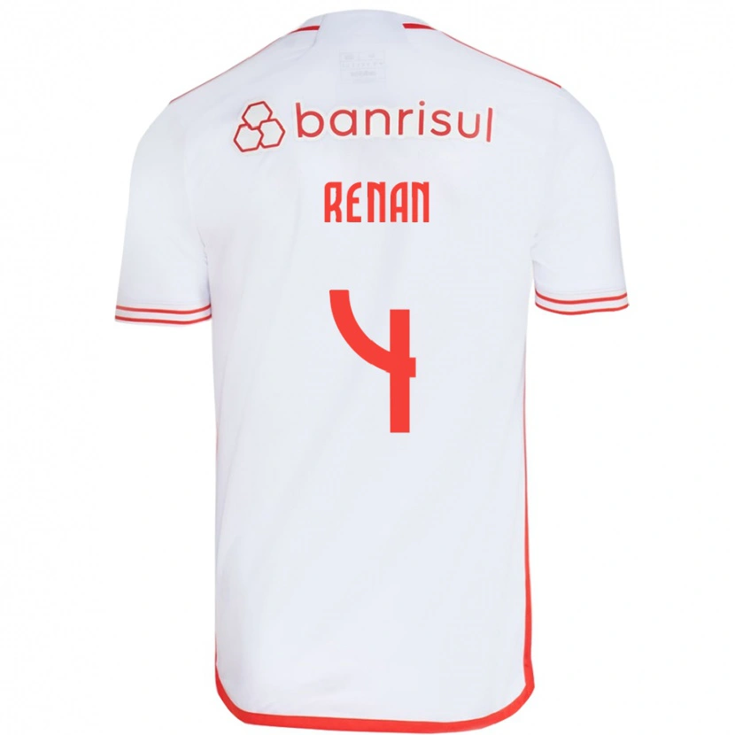 Danxen Niño Camiseta Robert Renan #4 Rojo Blanco 2ª Equipación 2025/26 La Camisa México