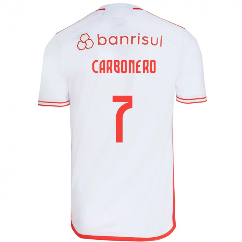Danxen Niño Camiseta Johan Carbonero #7 Rojo Blanco 2ª Equipación 2025/26 La Camisa México
