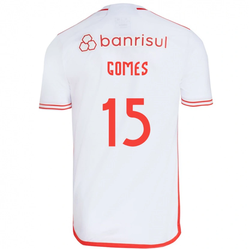 Danxen Niño Camiseta Bruno Gomes #15 Rojo Blanco 2ª Equipación 2025/26 La Camisa México