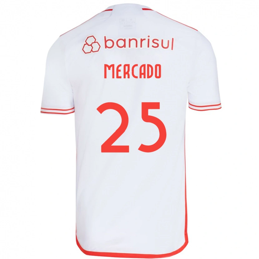 Danxen Niño Camiseta Gabriel Mercado #25 Rojo Blanco 2ª Equipación 2025/26 La Camisa México