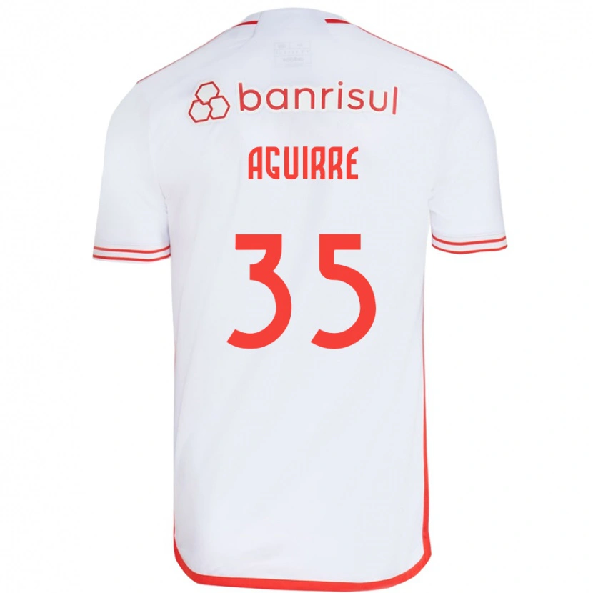 Danxen Niño Camiseta Braian Aguirre #35 Rojo Blanco 2ª Equipación 2025/26 La Camisa México