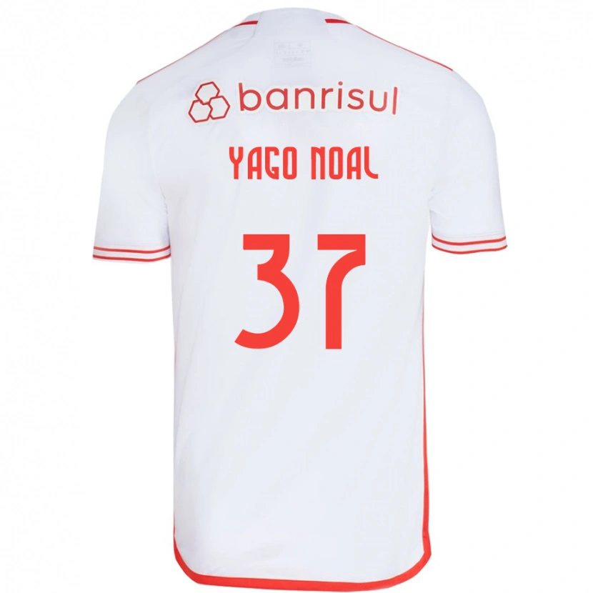 Danxen Niño Camiseta Yago Noal #37 Rojo Blanco 2ª Equipación 2025/26 La Camisa México