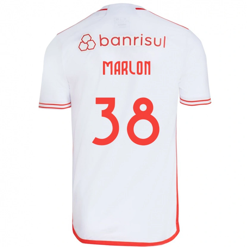 Danxen Niño Camiseta Marlon #38 Rojo Blanco 2ª Equipación 2025/26 La Camisa México