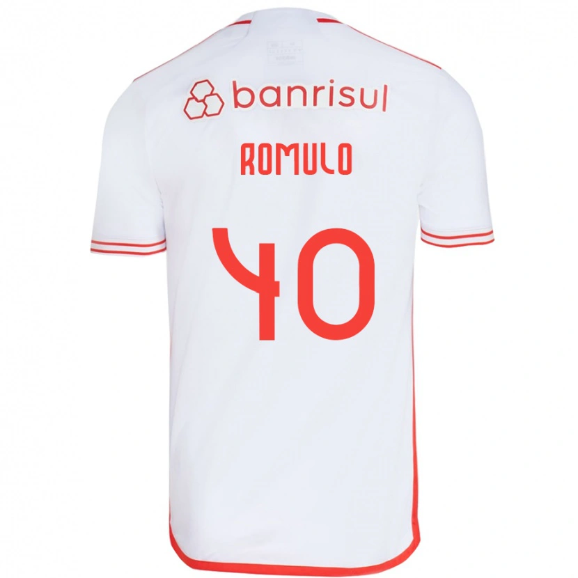 Danxen Niño Camiseta Rômulo #40 Rojo Blanco 2ª Equipación 2025/26 La Camisa México
