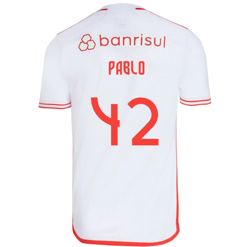 Danxen Niño Camiseta Pablo #42 Rojo Blanco 2ª Equipación 2025/26 La Camisa México