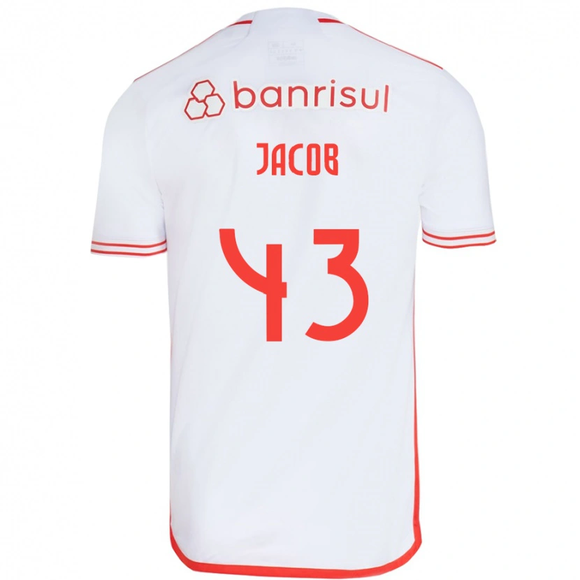 Danxen Niño Camiseta Bernardo Jacob #43 Rojo Blanco 2ª Equipación 2025/26 La Camisa México