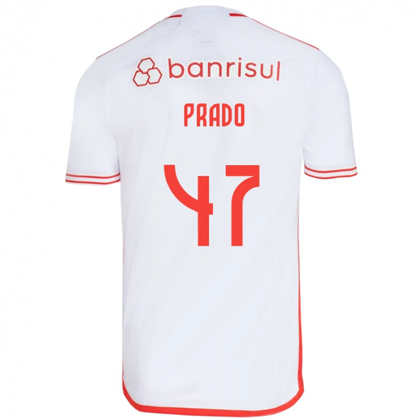 Danxen Niño Camiseta Gustavo Prado #47 Rojo Blanco 2ª Equipación 2025/26 La Camisa México