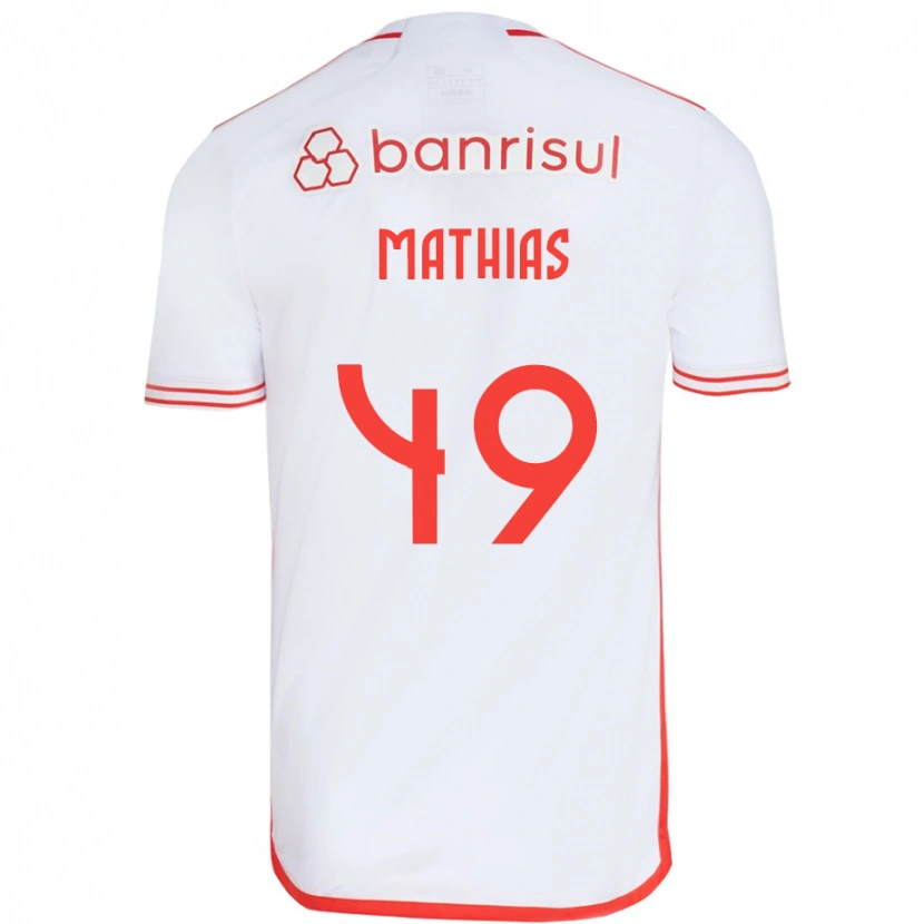Danxen Niño Camiseta Ricardo Mathias #49 Rojo Blanco 2ª Equipación 2025/26 La Camisa México