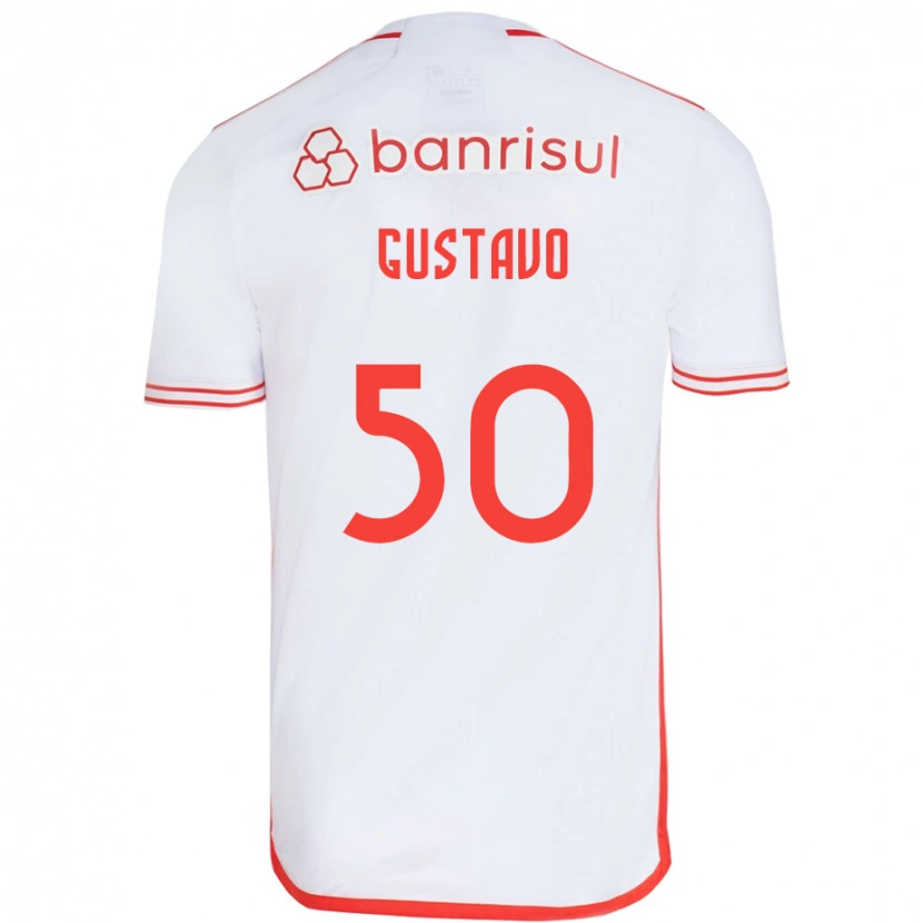 Danxen Niño Camiseta Gustavo #50 Rojo Blanco 2ª Equipación 2025/26 La Camisa México