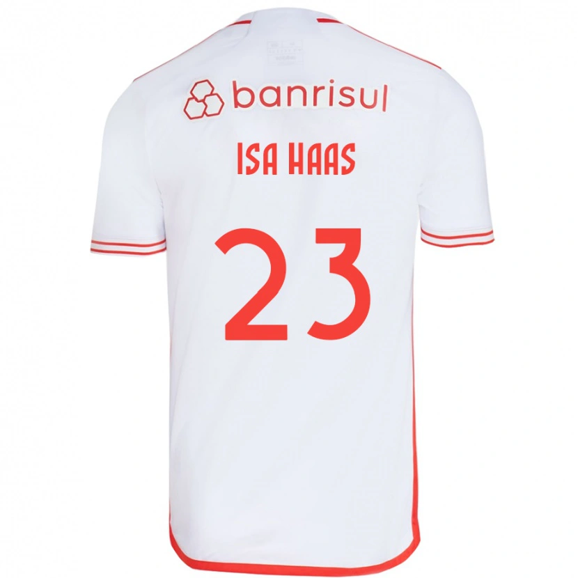 Danxen Niño Camiseta Isa Haas #23 Rojo Blanco 2ª Equipación 2025/26 La Camisa México