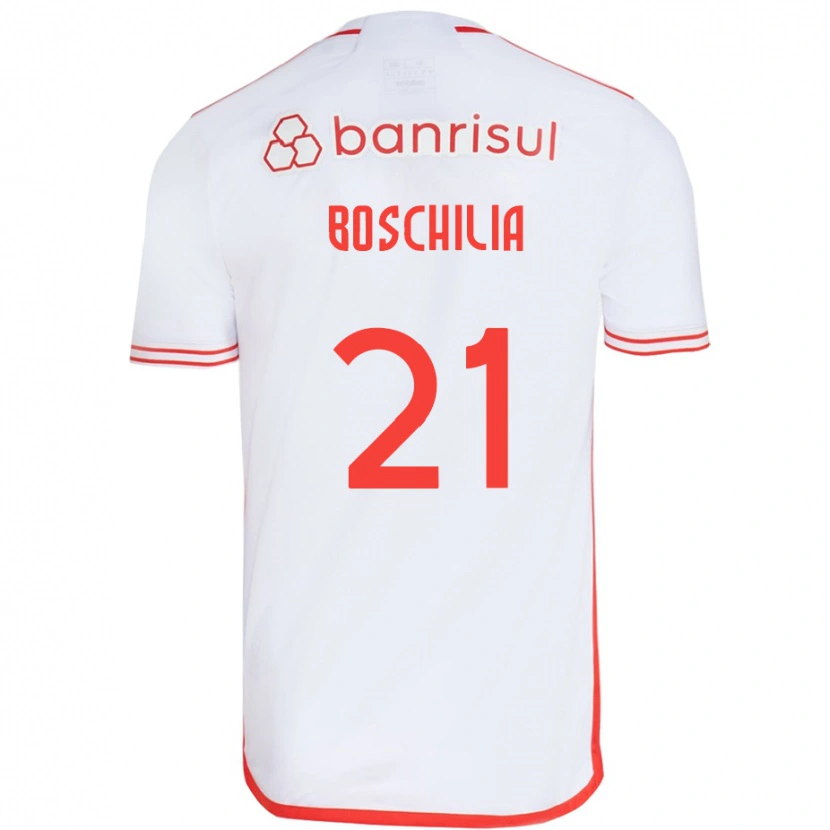 Danxen Niño Camiseta Gabriel Boschilia #21 Rojo Blanco 2ª Equipación 2025/26 La Camisa México