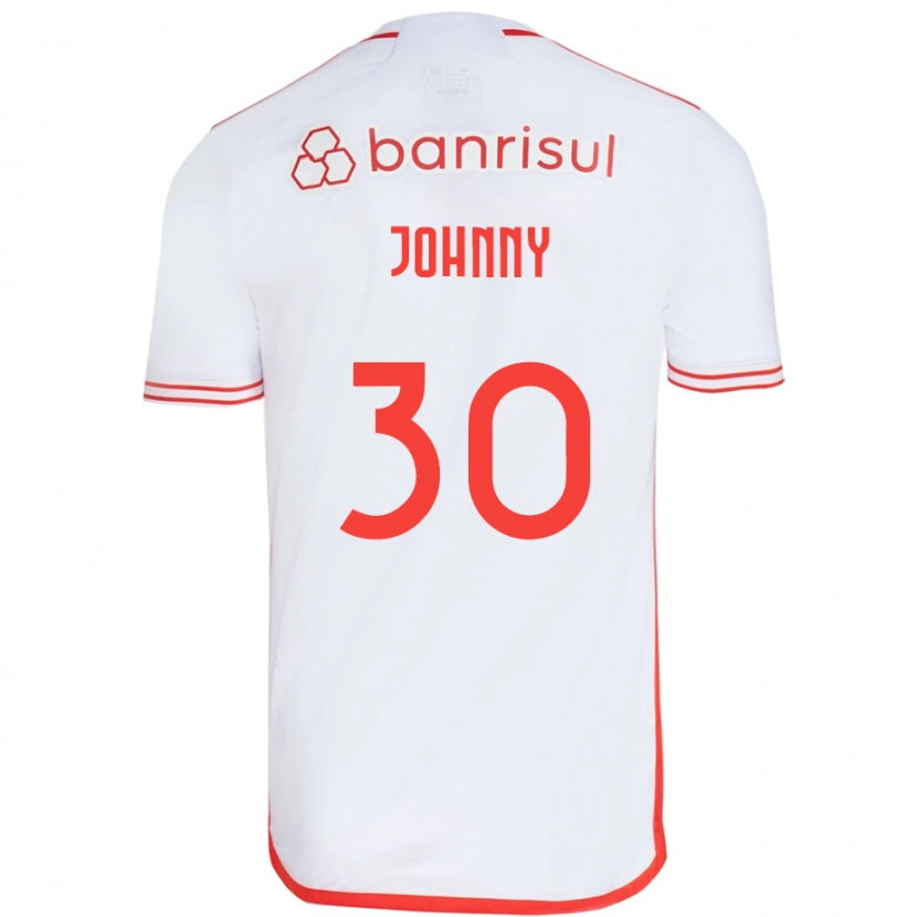 Danxen Niño Camiseta Johnny #30 Rojo Blanco 2ª Equipación 2025/26 La Camisa México
