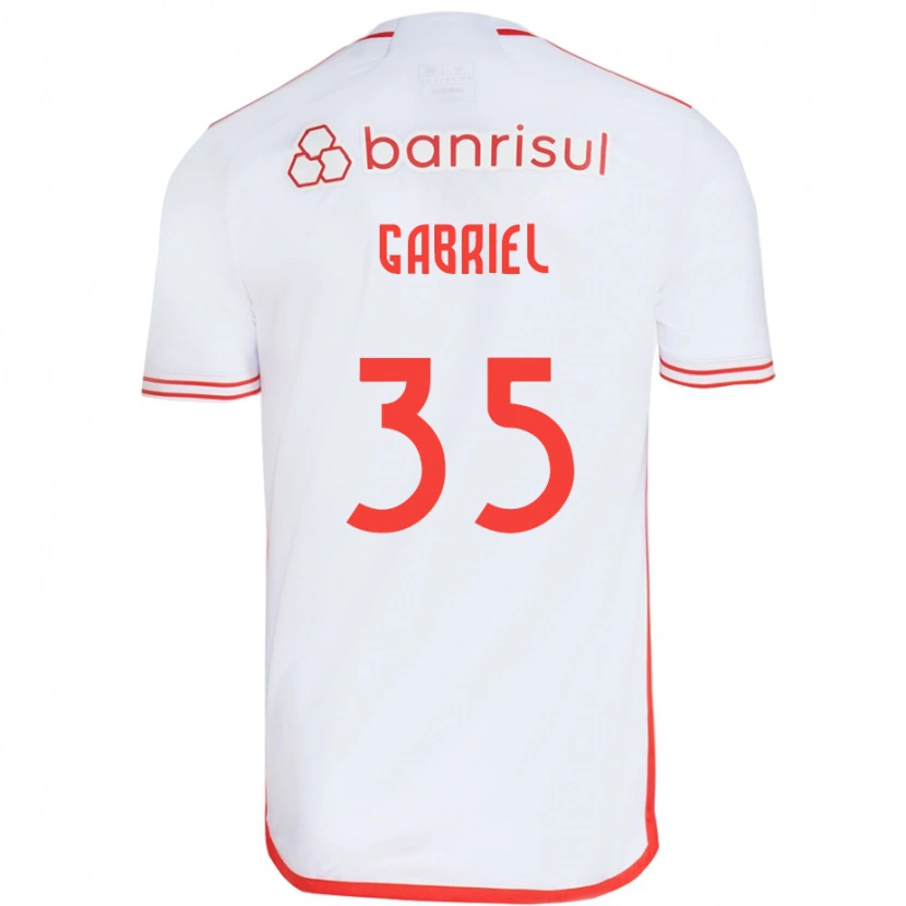 Danxen Niño Camiseta Ze Gabriel #35 Blanco Rojo 2ª Equipación 2025/26 La Camisa México