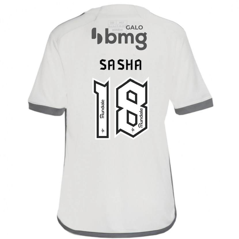 Danxen Niño Camiseta Eduardo Sasha #18 Blanquecino 2ª Equipación 2025/26 La Camisa México