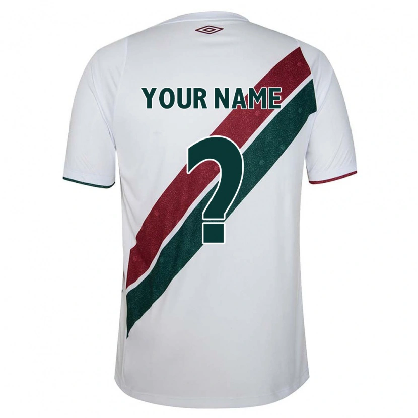 Danxen Niño Camiseta Su Nombre #0 Verde Granate Blanco 2ª Equipación 2025/26 La Camisa México