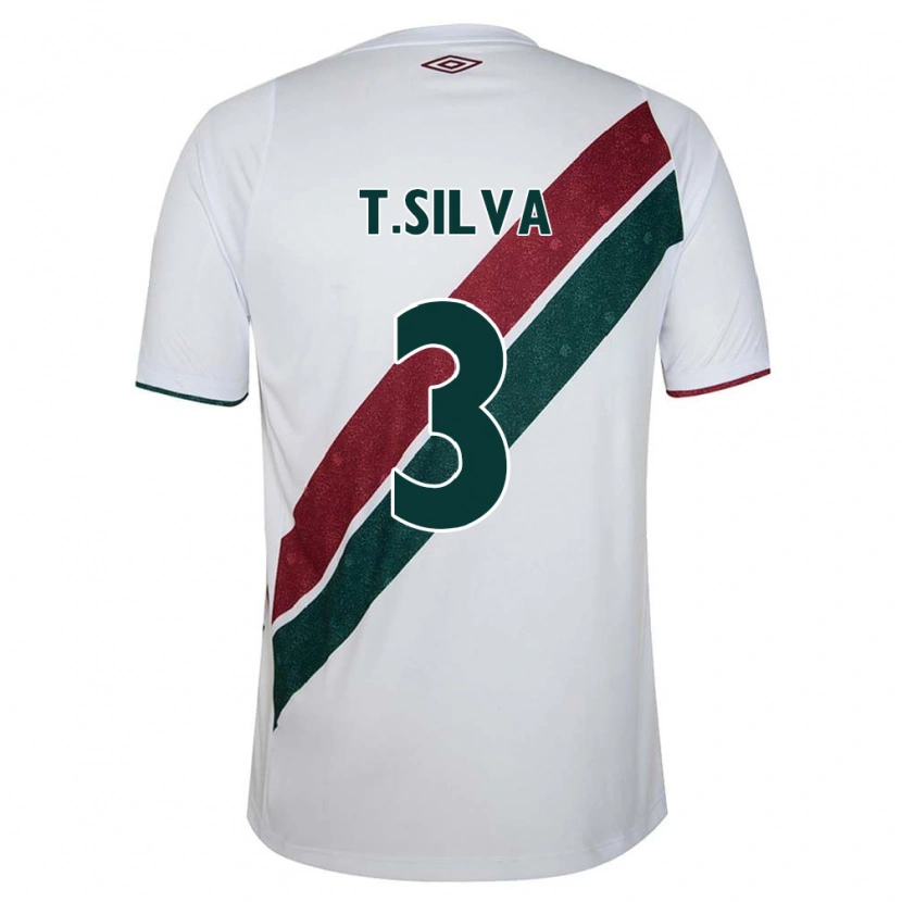 Danxen Niño Camiseta Thiago Silva #3 Verde Granate Blanco 2ª Equipación 2025/26 La Camisa México