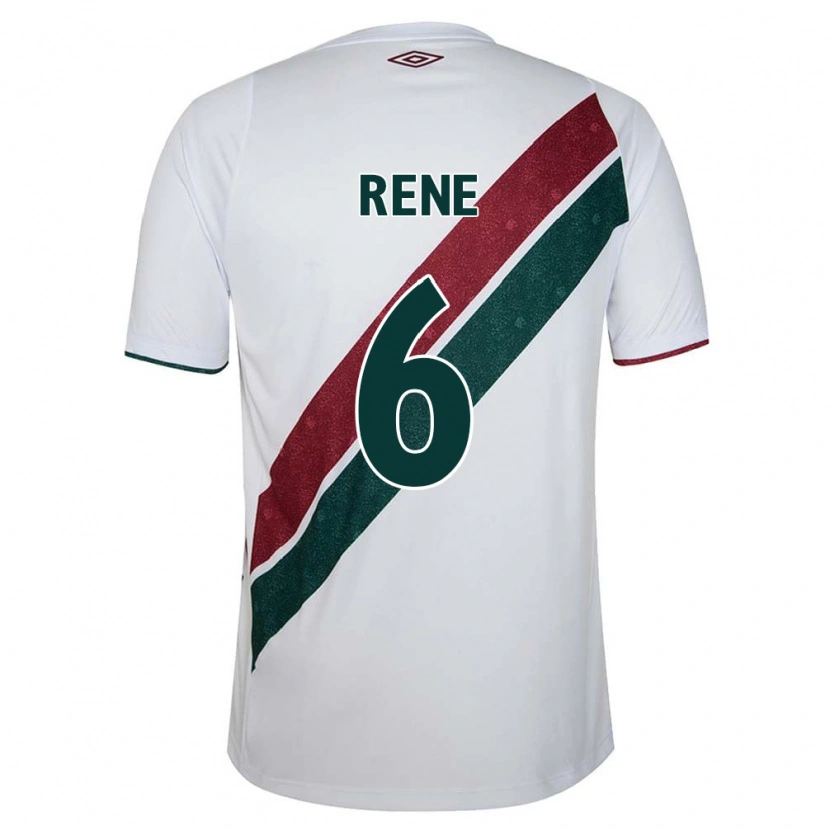 Danxen Niño Camiseta Renê #6 Verde Granate Blanco 2ª Equipación 2025/26 La Camisa México