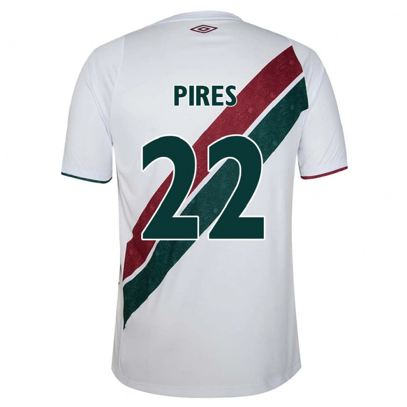 Danxen Niño Camiseta Gabriel Pires #22 Blanco Verde Granate 2ª Equipación 2025/26 La Camisa México