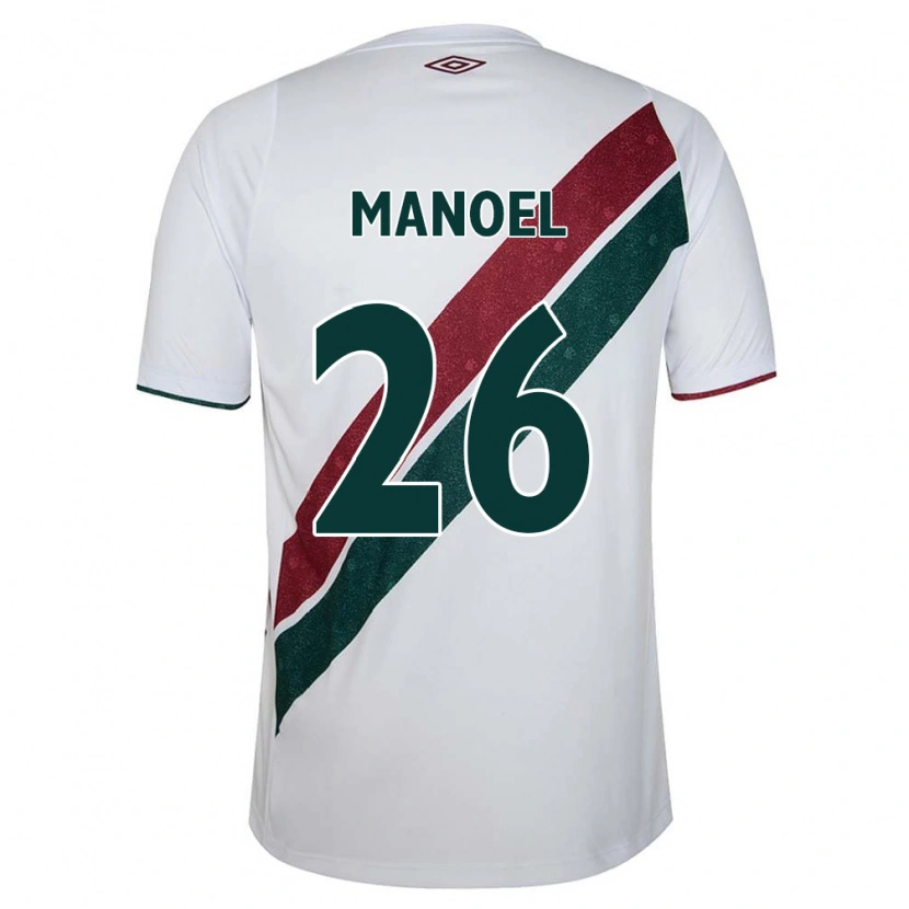 Danxen Niño Camiseta Manoel #26 Verde Granate Blanco 2ª Equipación 2025/26 La Camisa México