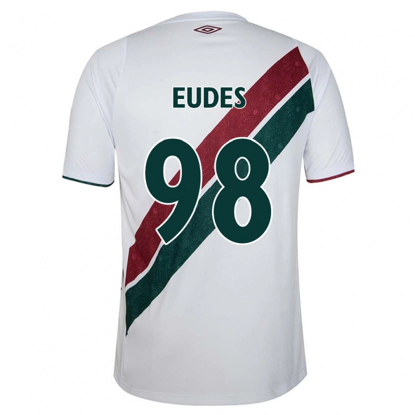 Danxen Niño Camiseta Vitor Eudes #98 Blanco Verde Granate 2ª Equipación 2025/26 La Camisa México