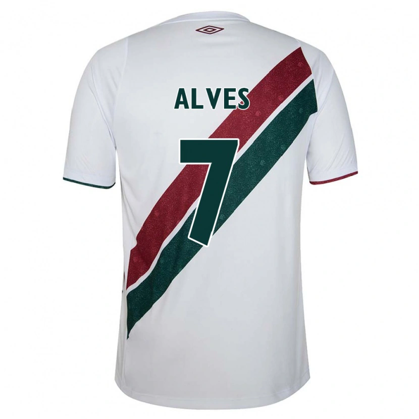 Danxen Niño Camiseta Geovana Alves #7 Blanco Verde Granate 2ª Equipación 2025/26 La Camisa México