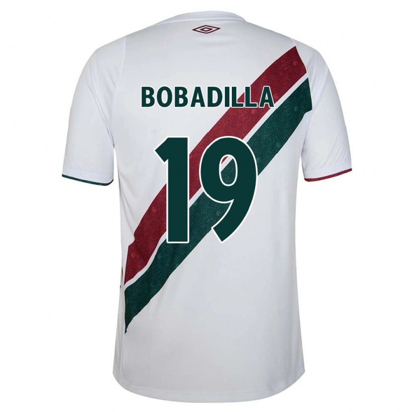 Danxen Niño Camiseta Raul Bobadilla #19 Blanco Verde Granate 2ª Equipación 2025/26 La Camisa México