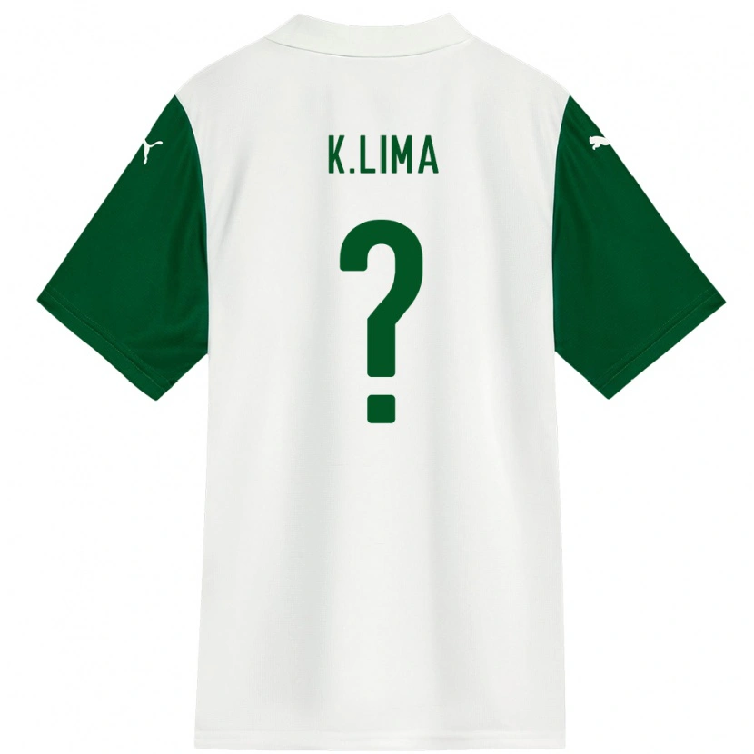 Danxen Niño Camiseta Kauan Lima #0 Blanco Verde 2ª Equipación 2025/26 La Camisa México