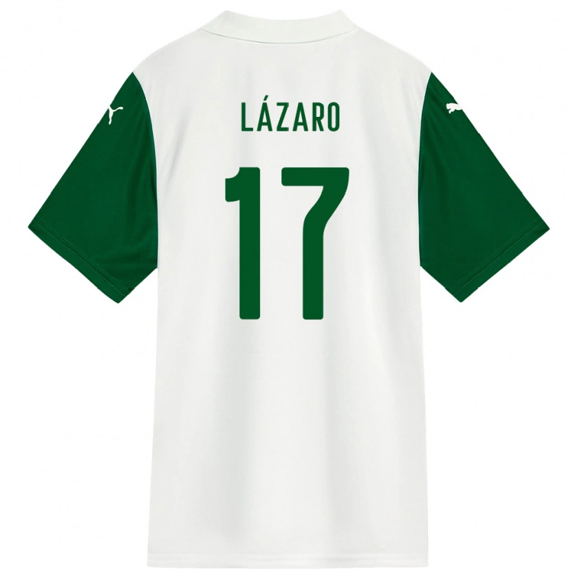 Danxen Niño Camiseta Lazaro #17 Verde Blanco 2ª Equipación 2025/26 La Camisa México