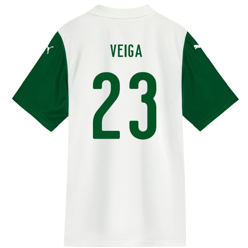 Danxen Niño Camiseta Raphael Veiga #23 Verde Blanco 2ª Equipación 2025/26 La Camisa México