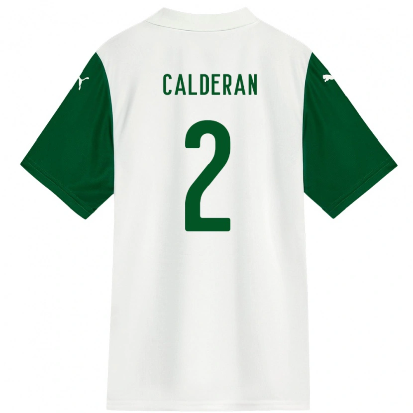 Danxen Niño Camiseta Bruna Calderan #2 Verde Blanco 2ª Equipación 2025/26 La Camisa México
