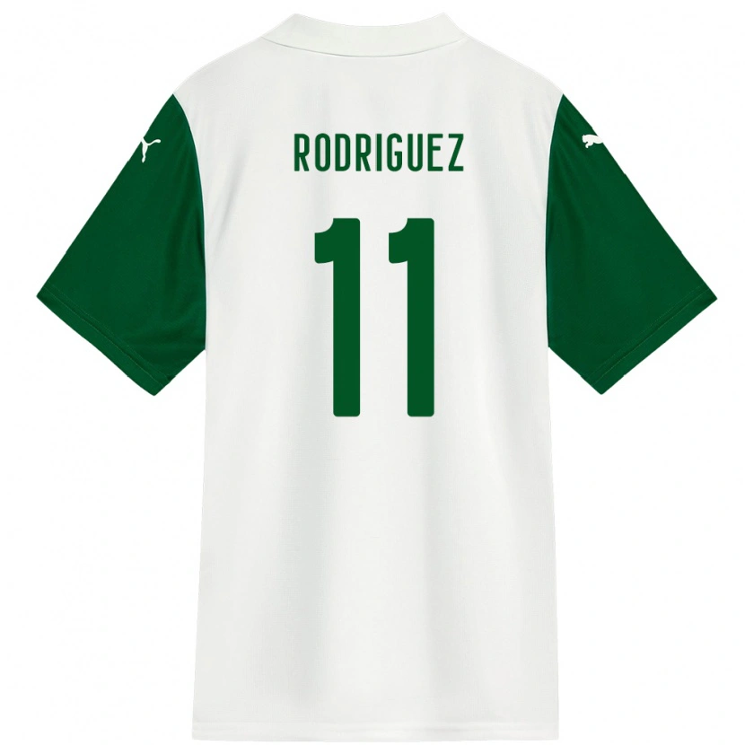 Danxen Niño Camiseta Yamila Rodríguez #11 Verde Blanco 2ª Equipación 2025/26 La Camisa México