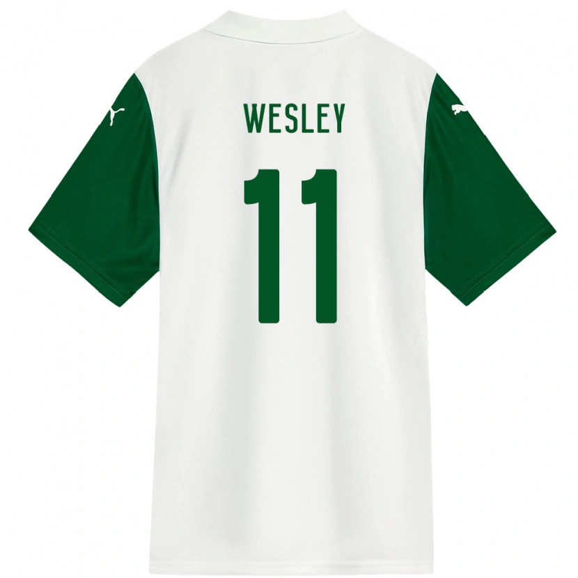 Danxen Niño Camiseta Wesley #11 Blanco Verde 2ª Equipación 2025/26 La Camisa México