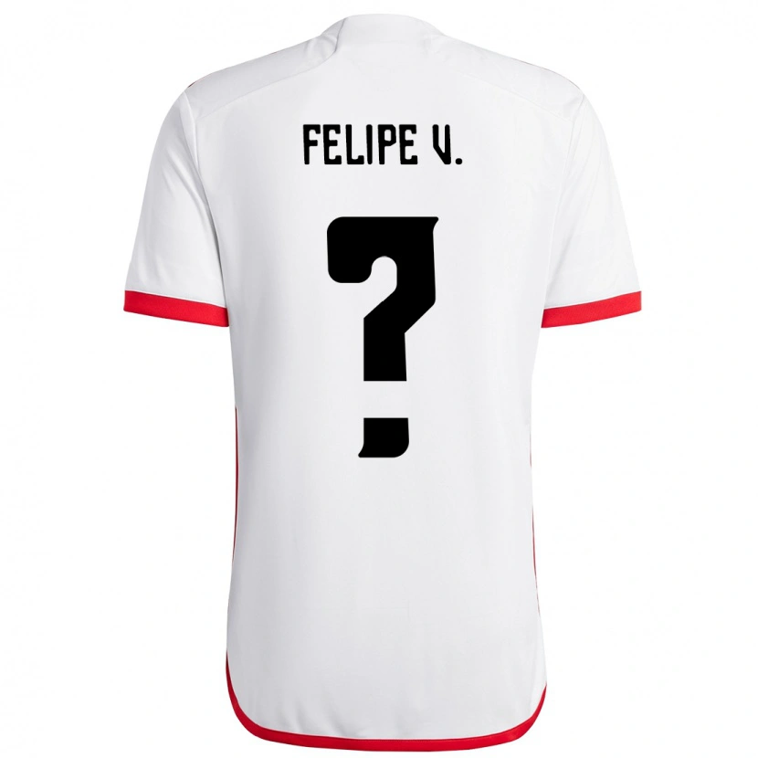 Danxen Niño Camiseta Felipe Vieira #0 Blanco Rojo 2ª Equipación 2025/26 La Camisa México