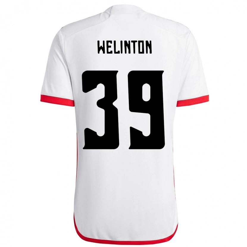 Danxen Niño Camiseta Zé Welinton #39 Blanco Rojo 2ª Equipación 2025/26 La Camisa México