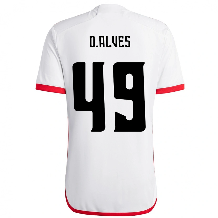 Danxen Niño Camiseta Dyogo Alves #49 Blanco Rojo 2ª Equipación 2025/26 La Camisa México