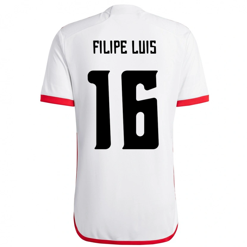 Danxen Niño Camiseta Filipe Luis #16 Rojo Negro 2ª Equipación 2025/26 La Camisa México