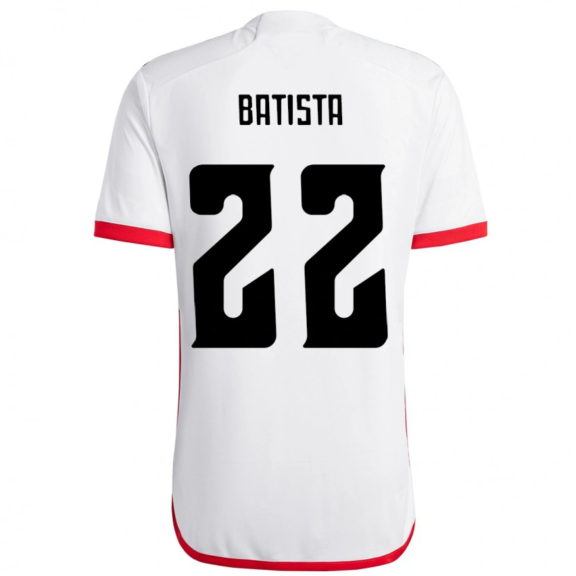 Danxen Niño Camiseta Gabriel Batista #22 Blanco Rojo 2ª Equipación 2025/26 La Camisa México
