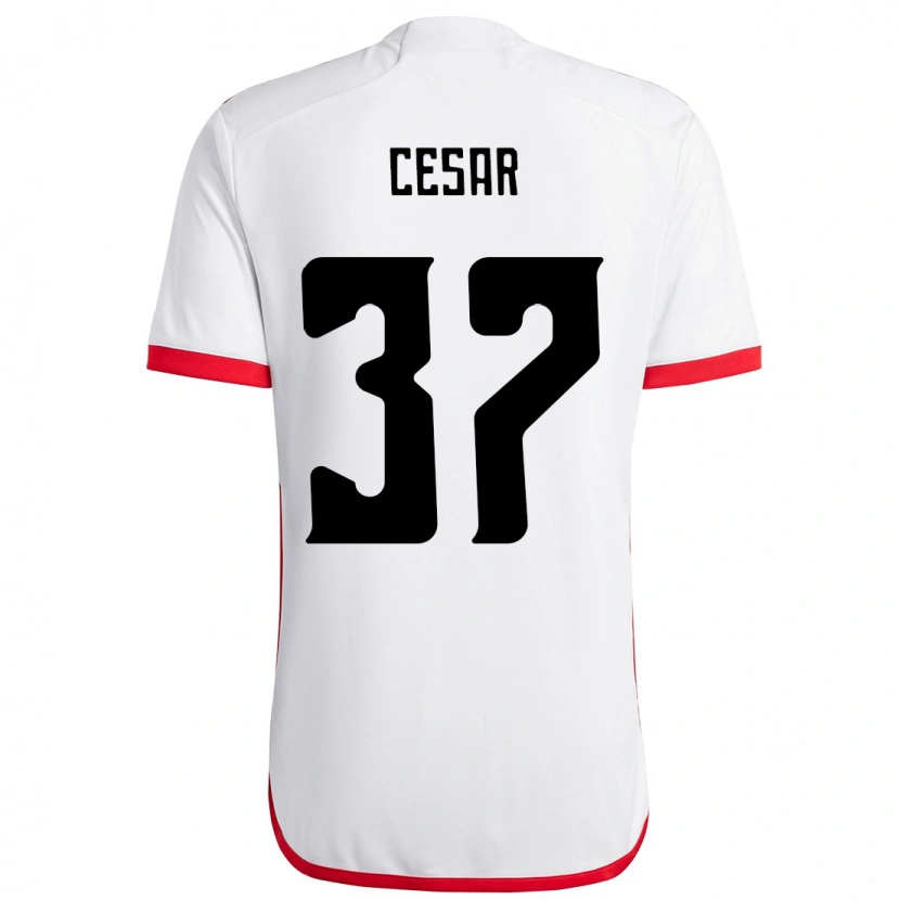 Danxen Niño Camiseta Cesar #37 Rojo Negro 2ª Equipación 2025/26 La Camisa México