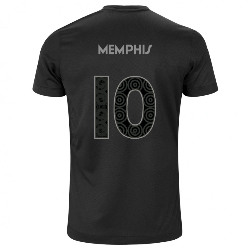 Danxen Niño Camiseta Memphis Depay #10 Blanco Negro 2ª Equipación 2025/26 La Camisa México