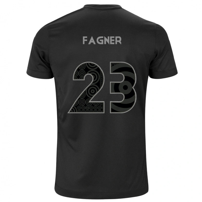 Danxen Niño Camiseta Fagner #23 Blanco Negro 2ª Equipación 2025/26 La Camisa México