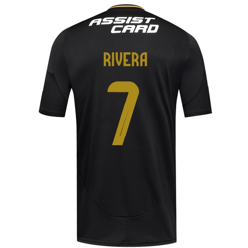 Danxen Niño Camiseta Francisco Rivera #7 Negro Blanco 2ª Equipación 2025/26 La Camisa México