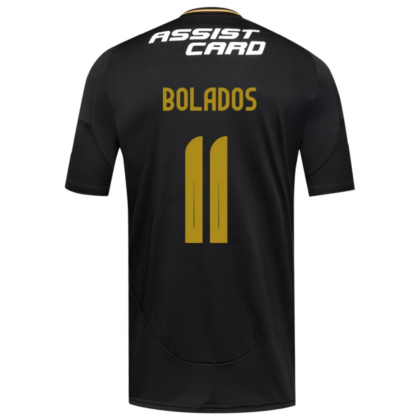 Danxen Niño Camiseta Marcos Bolados #11 Negro Blanco 2ª Equipación 2025/26 La Camisa México