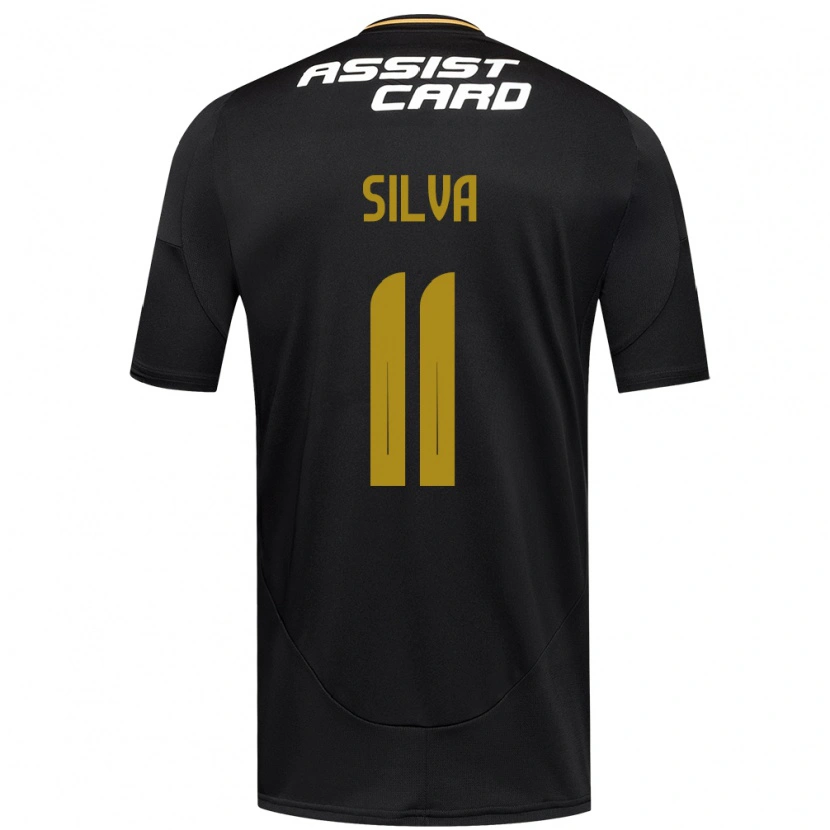 Danxen Niño Camiseta Martín Silva #11 Negro Blanco 2ª Equipación 2025/26 La Camisa México